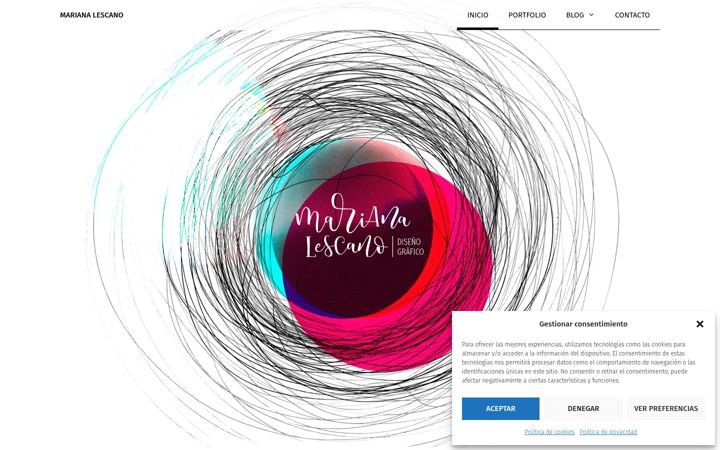 Screenshot of marianalescano.com