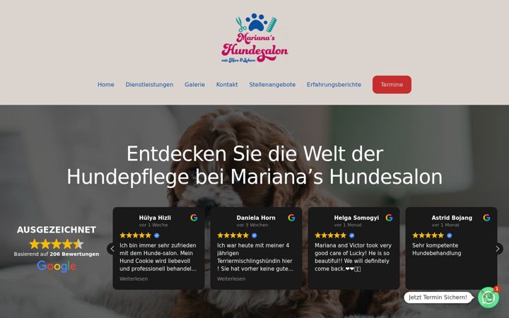Screenshot of marianashundesalon.de