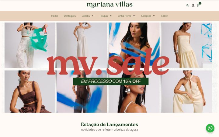 Screenshot of marianavillas.com.br