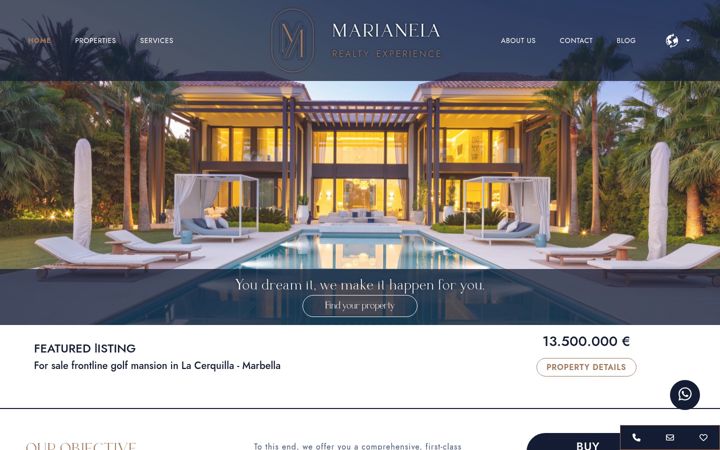 Screenshot of marianelarealtyexperience.com