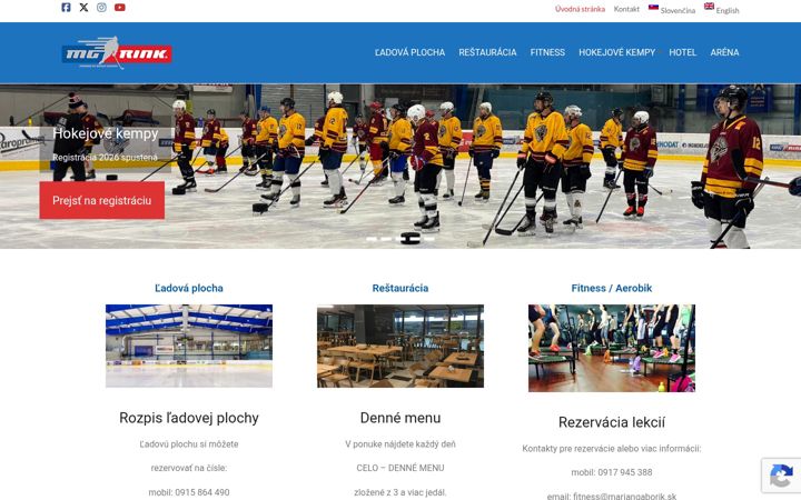 Screenshot von mariangaborik.sk