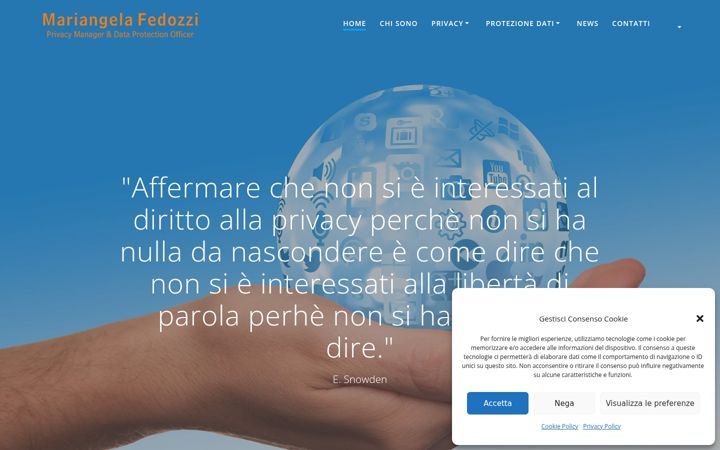 Screenshot of mariangelafedozzi.com