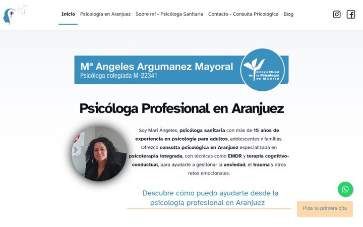Screenshot of mariangelespsicologa.es