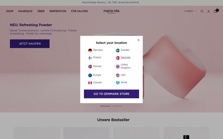 Screenshot of marianila.de