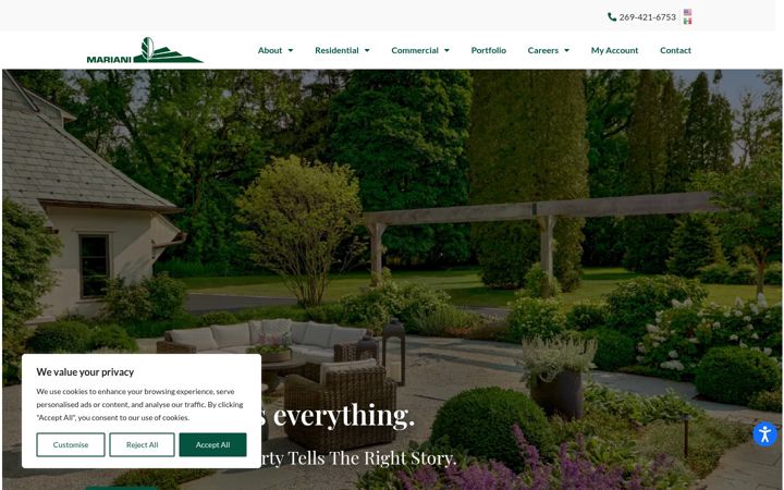 Screenshot of marianilandscape.com