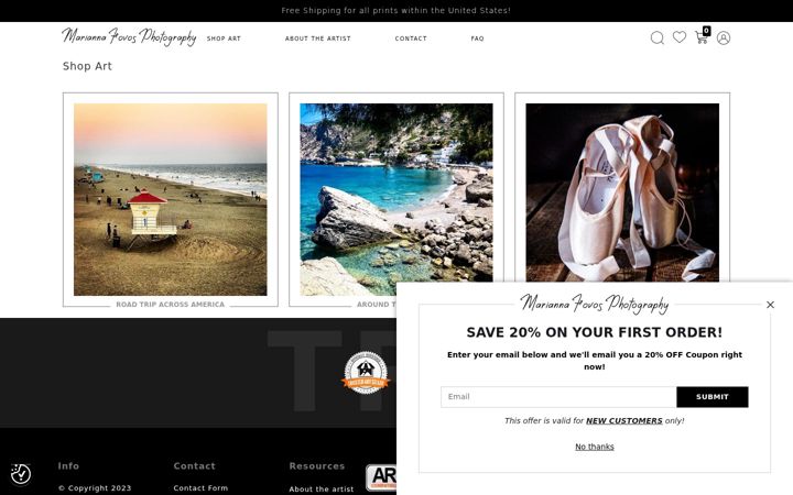Screenshot of mariannafovos.com