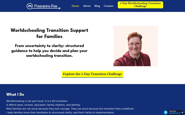 Screenshot of mariannakiss.com