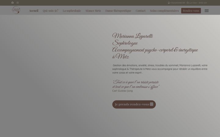 Screenshot of mariannaluparelli.fr