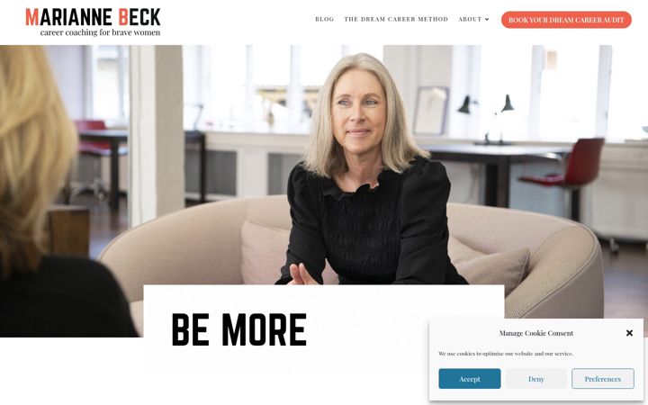 Screenshot of mariannebeck.net