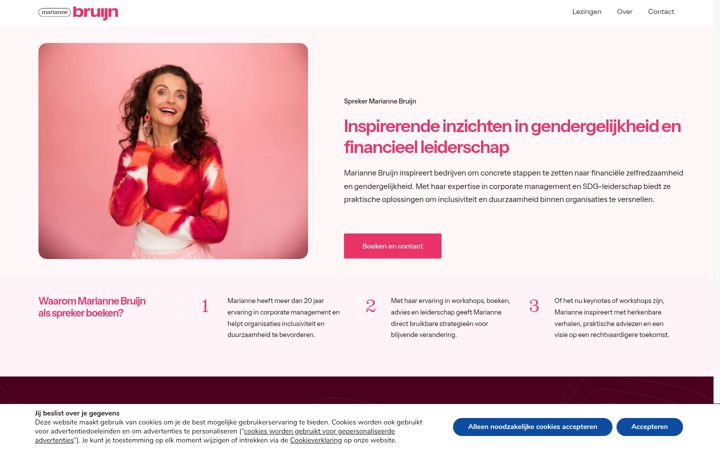 Screenshot of mariannebruijn.nl