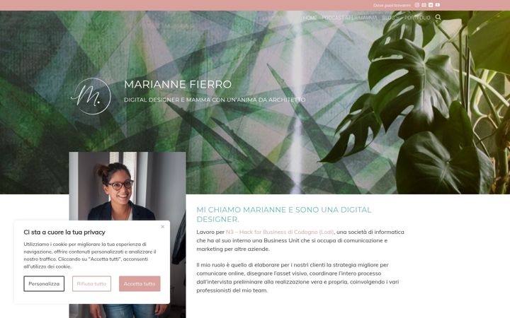 Screenshot of mariannefierro.it