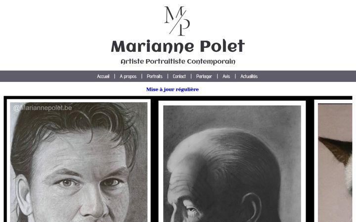 Screenshot of mariannepolet.be