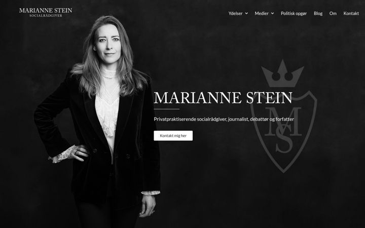 Screenshot of mariannestein.dk