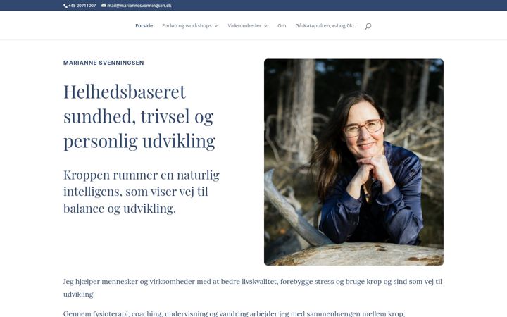 Screenshot of mariannesvenningsen.dk