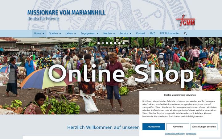 Screenshot of mariannhill.de