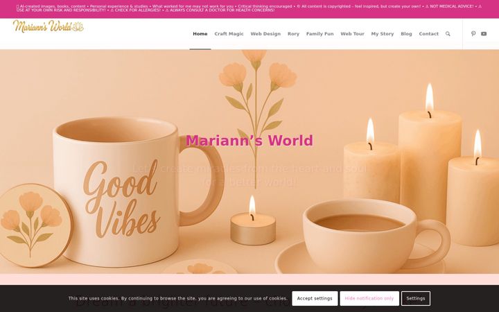Screenshot of mariannsworld.eu