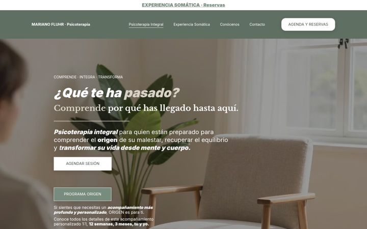 Screenshot of marianofluhr.com
