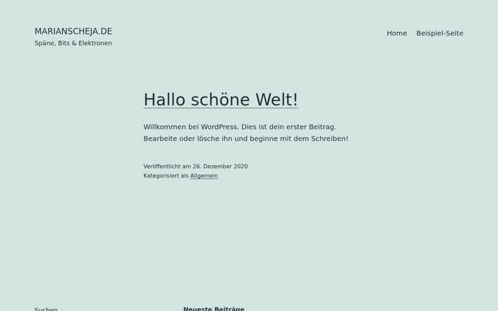 Screenshot of marianscheja.de