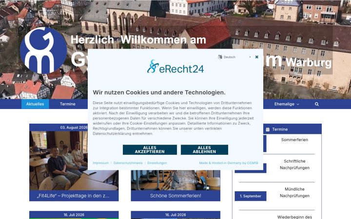 Screenshot of marianumwarburg.de