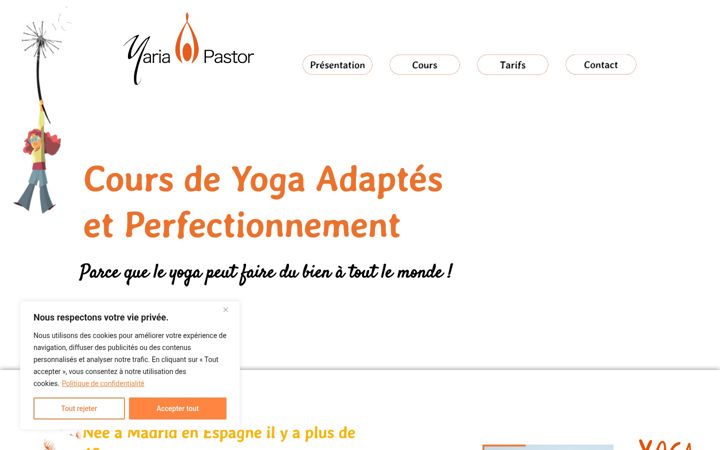 Screenshot of mariapastor-yoga.fr