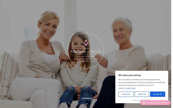 Screenshot of mariapiadinicola.it