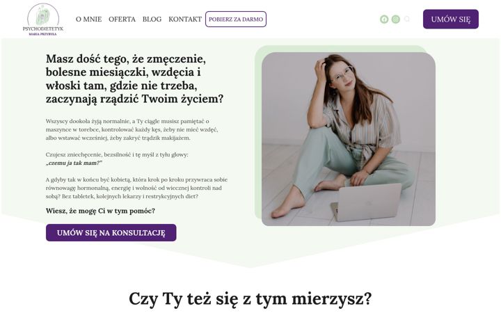 Screenshot of mariaprzybyla.pl