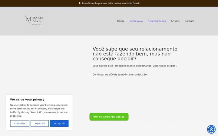 Screenshot of mariapsicologaonline.com