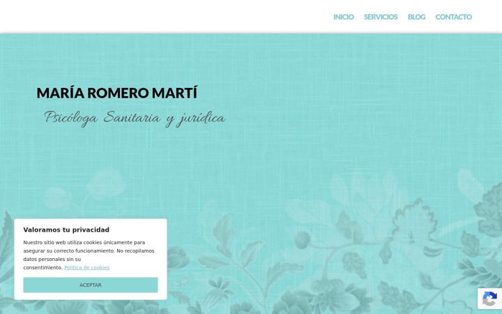 Screenshot of mariaromeropsicologa.es