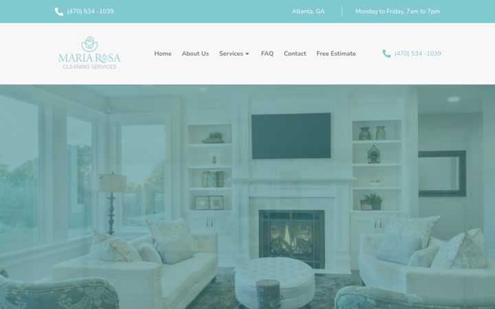 Screenshot of mariarosacleaning.com
