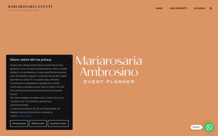 Screenshot of mariarosariaambrosinoeventi.it
