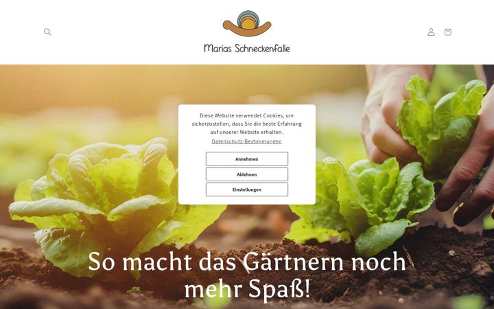 Screenshot of marias-schneckenfalle.de