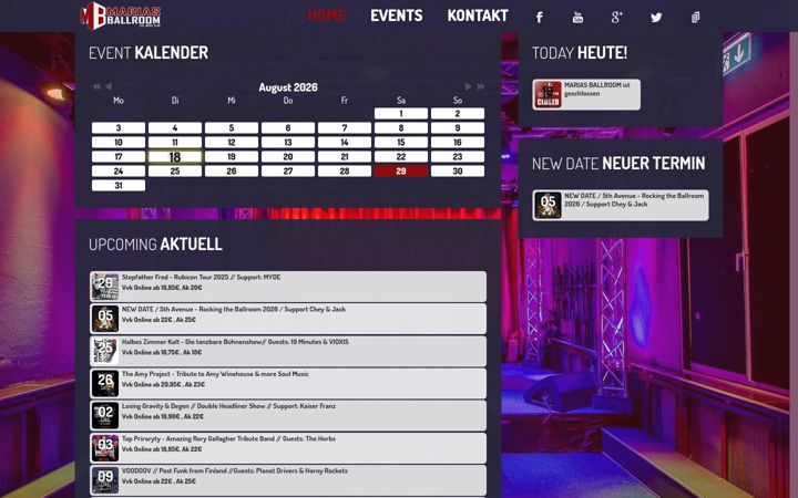 Screenshot of mariasballroom.de