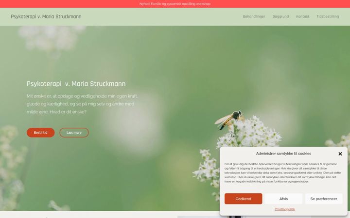 Screenshot of mariastruckmann.dk