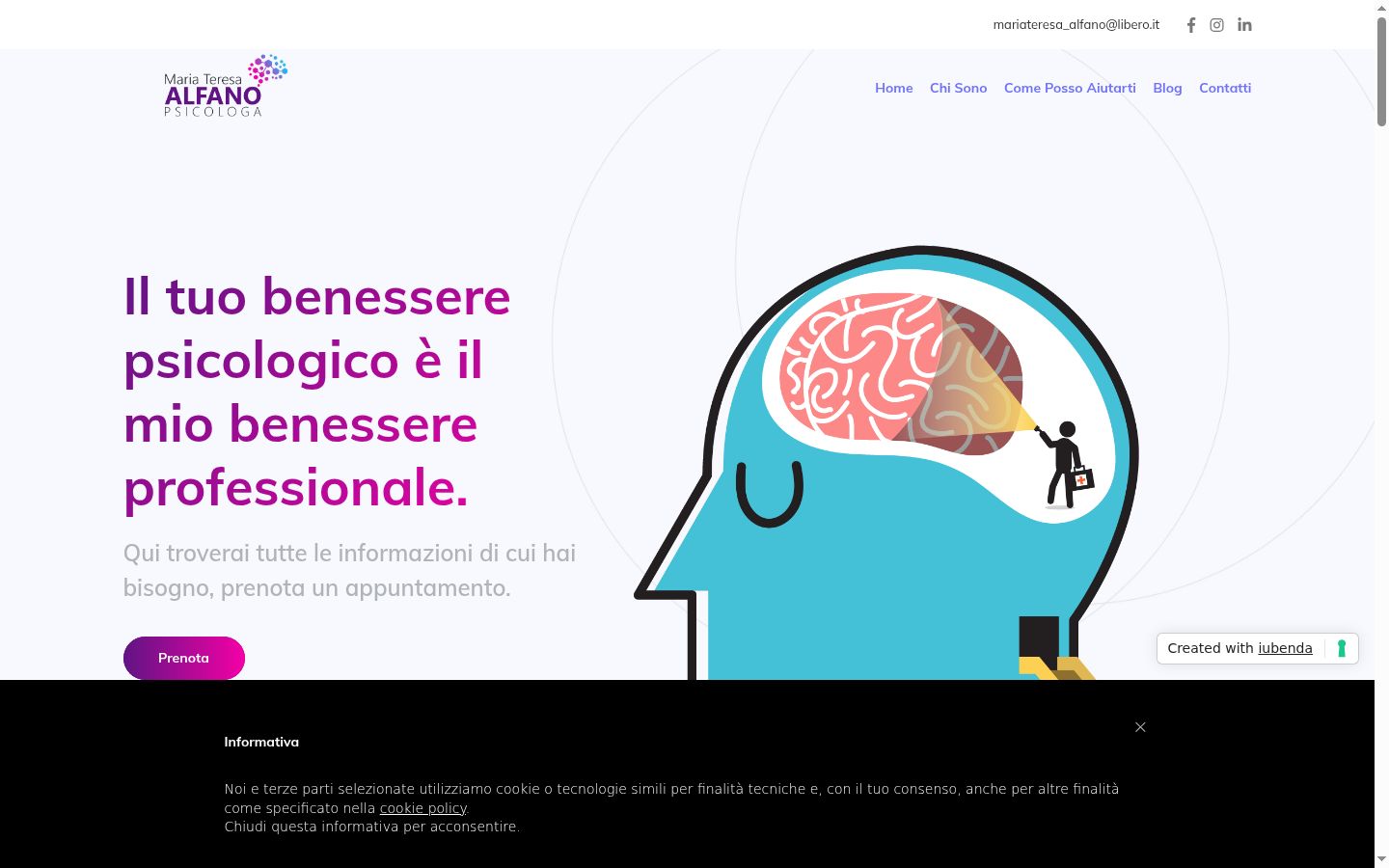 Capture d'écran de la bannière de consentement affichée avant toute interaction