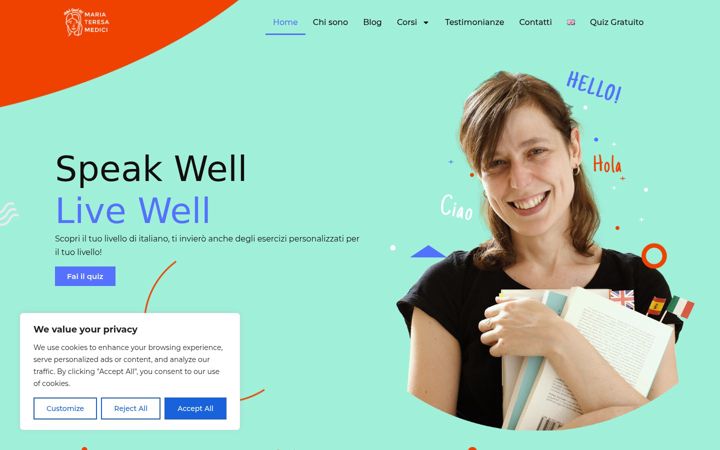 Screenshot of mariateresamedici.com