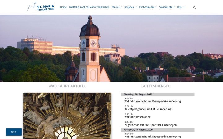 Screenshot of mariathalkirchen.de