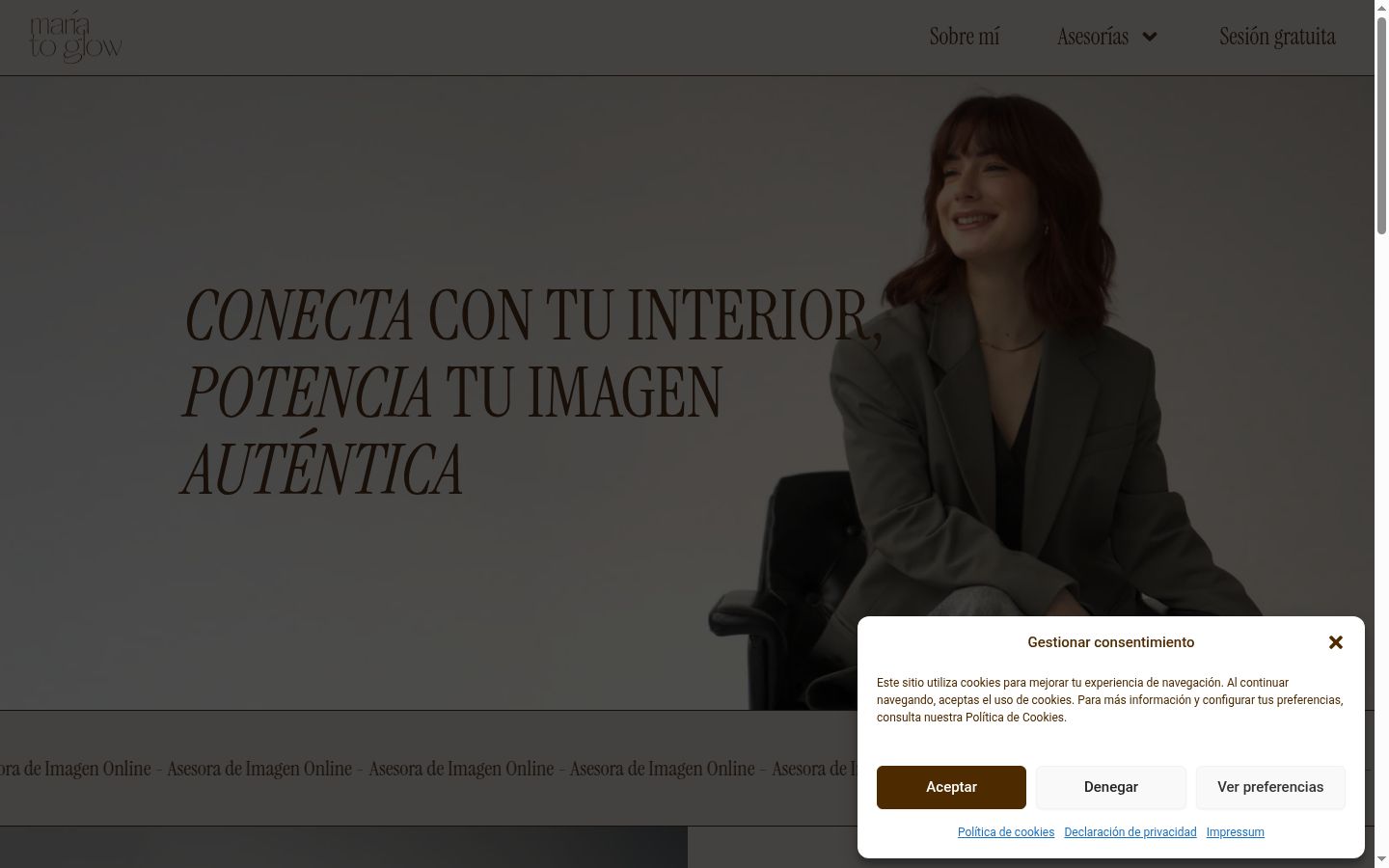 Screenshot tal-banner tal-kunsens muri qabel kwalunkwe interazzjoni