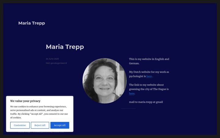 Screenshot of mariatrepp.nl