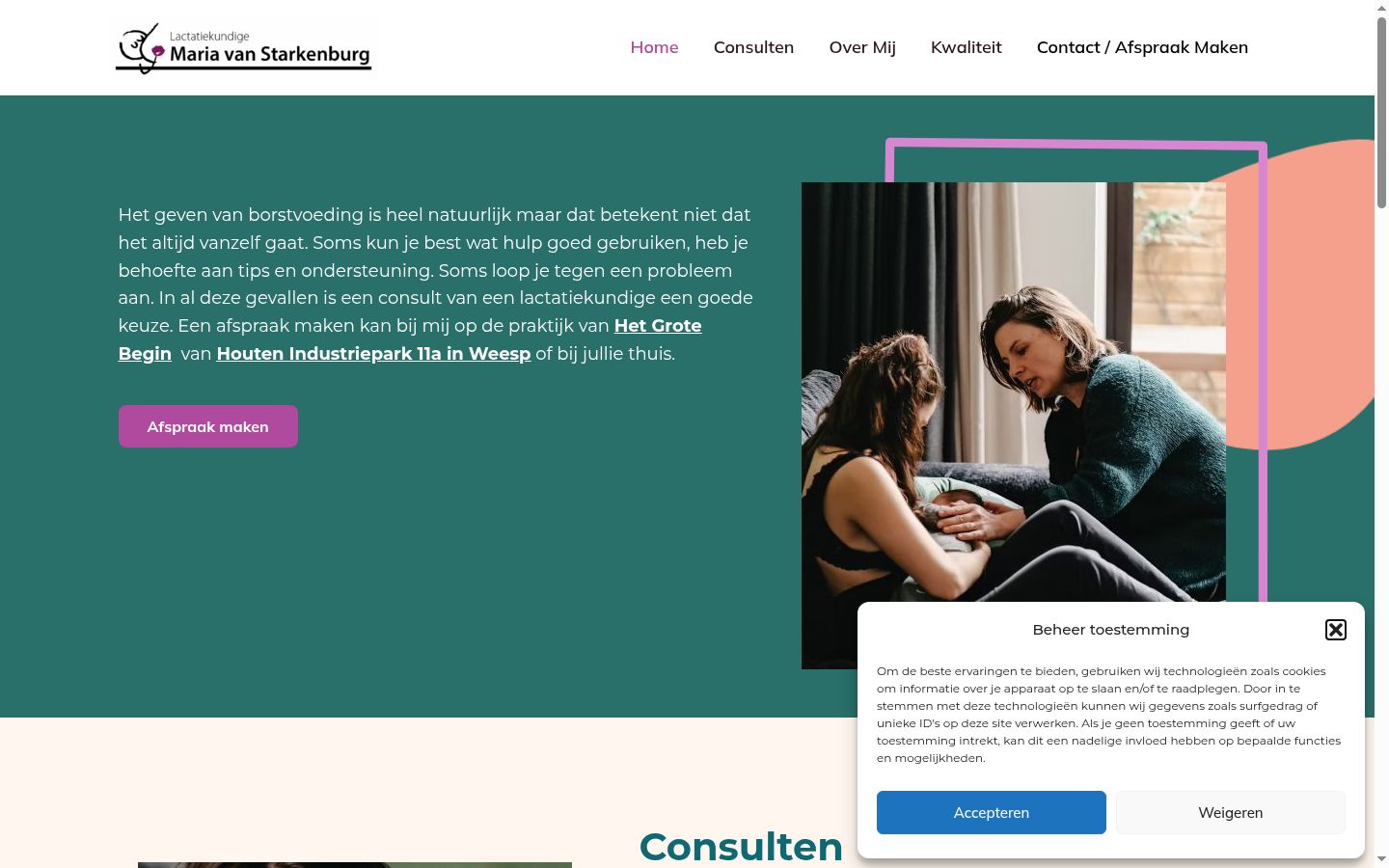 Screenshot tal-banner tal-kunsens muri qabel kwalunkwe interazzjoni