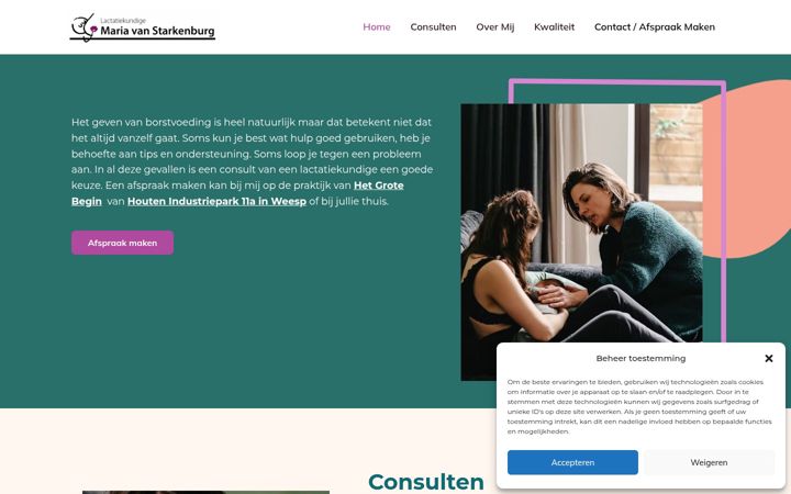 Screenshot of mariavanstarkenburg.com