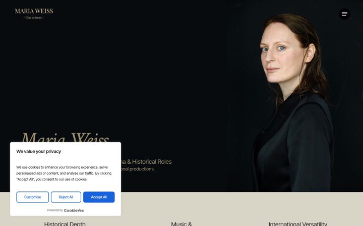 Screenshot of mariaweissactress.com