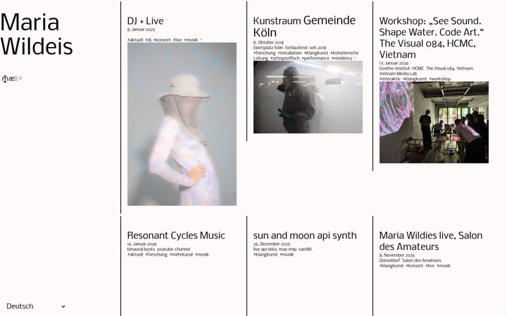 Screenshot of mariawildeis.com