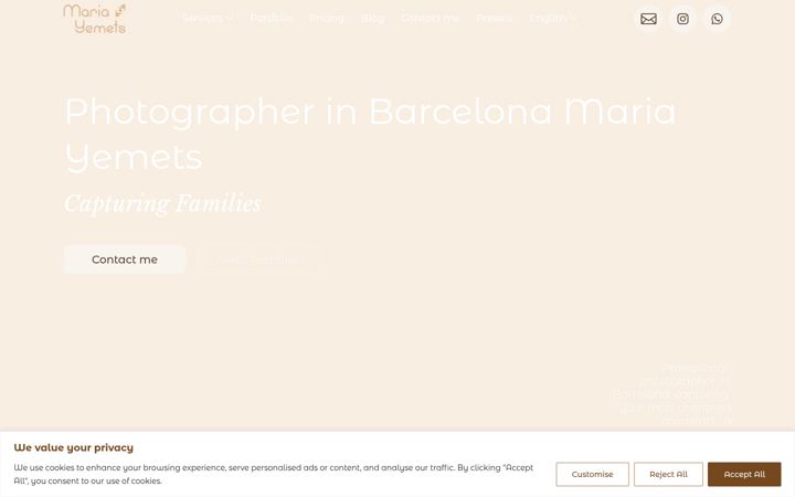 Screenshot of mariayemets.com