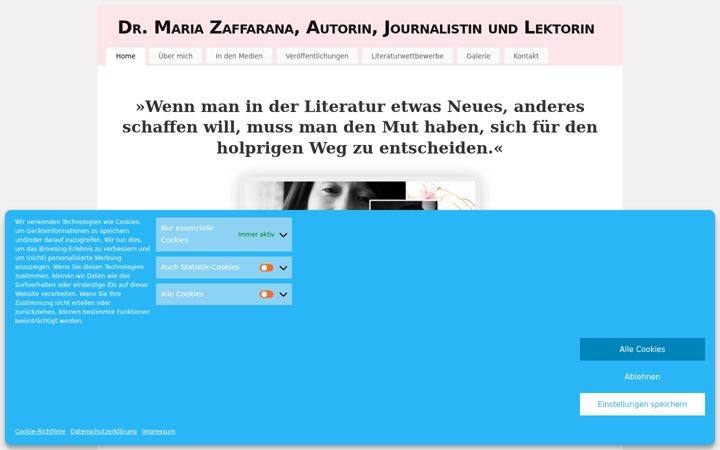 Screenshot of mariazaffarana.de