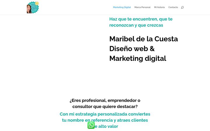 Screenshot of maribeldelacuesta.com