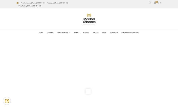 Screenshot of maribelyebenes.com