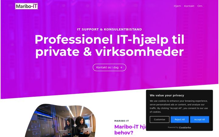 Screenshot of maribo-it.dk