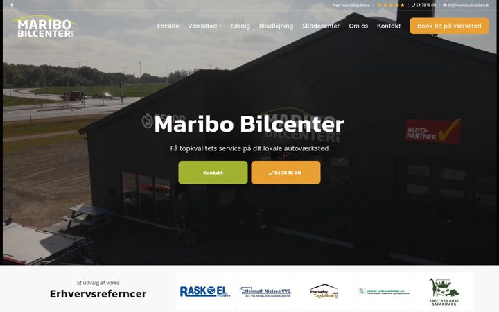 Screenshot of maribobilcenter.dk