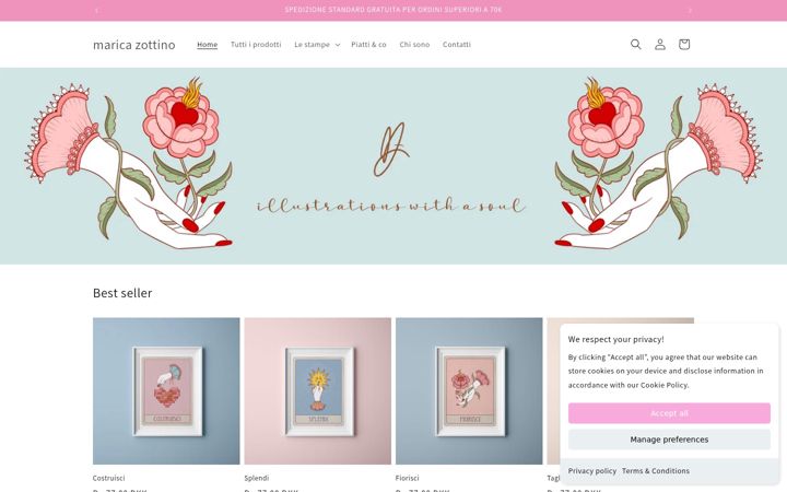 Screenshot of maricazottino.com