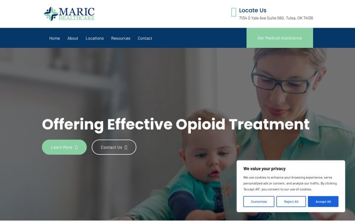 Screenshot of marichealth.com